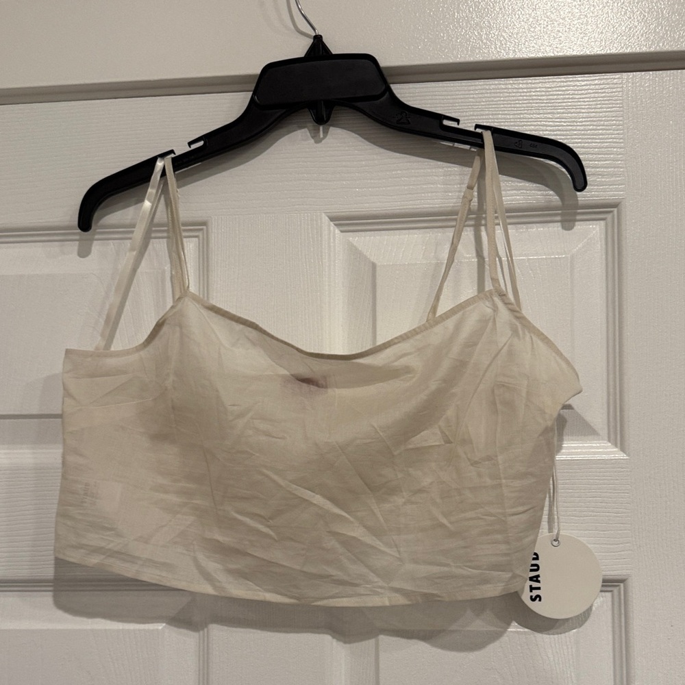 BNWT STAUD Loveina SheerTank Top in Ivory Size Large - Picture 5 of 5